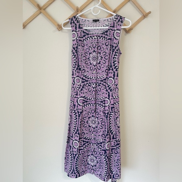 Talbots poplin fit & flare dress - Picture 3 of 7